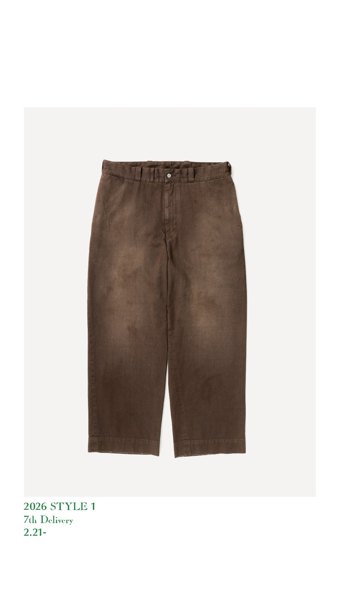 A.PRESSE 26SS Vintage Twill Work Pants